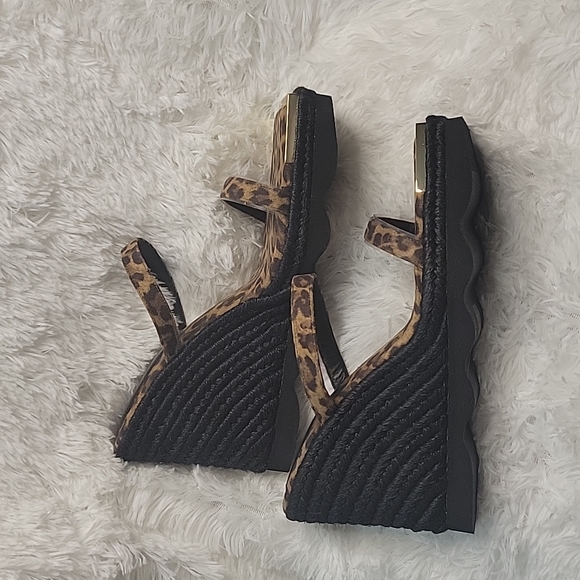 Good American leopard wedges size 11.5 - Picture 2 of 4